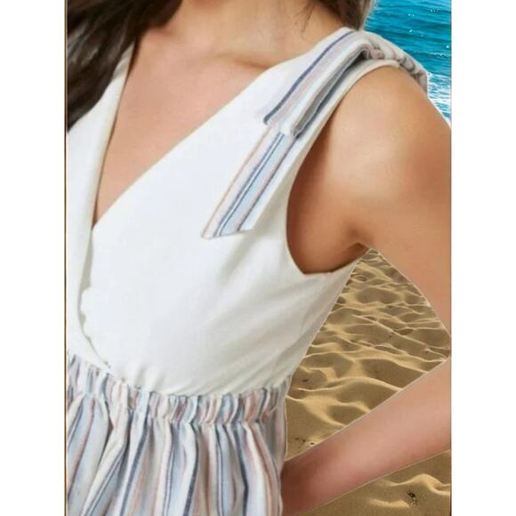 NWT - Anthropologie Dolan V-Neck Peplum Bow Tie Tank Size: M - Picture 5 of 10